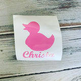 Custom Duck Cup decal with 1 name