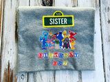 Sesame Street family Birthday shirts