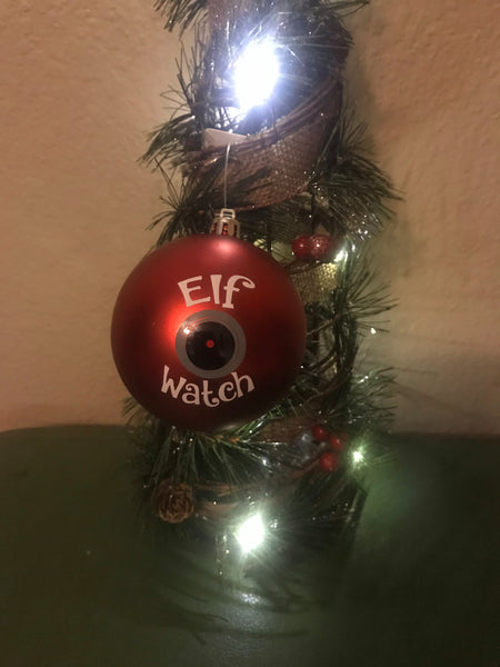 Red Elf Camera Ornament