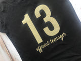 Official Teenager birthday shirt
