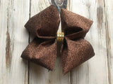 Large Brown Glitter Bow