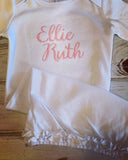 White Monogrammed Infant Gown