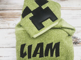 Minecraft Creeper Hooded Towel