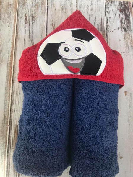 Soccer Ball hooded towel