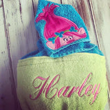 Poppy hooded towel, Troll hooded towel