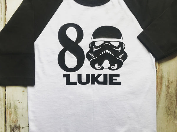 Storm Trooper Birthday Raglan Shirt