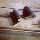 LV Inspired Leather Bow