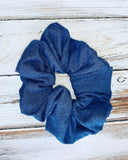 Blue jean fabric Scrunchie