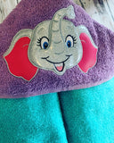 Elephant hooded towel