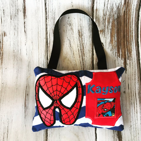 Hanging Spider-Man Tooth Fairy Pillow