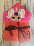 LOL Doll hooded towel Unicorn LOL