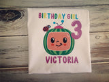 Coco Melon Birthday Girl Custom Birthday Shirt
