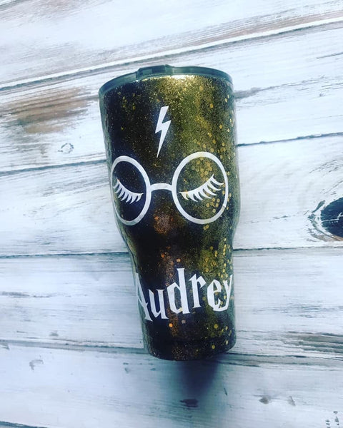 Harry Potter eye lashes custom 30 oz Rtic cup