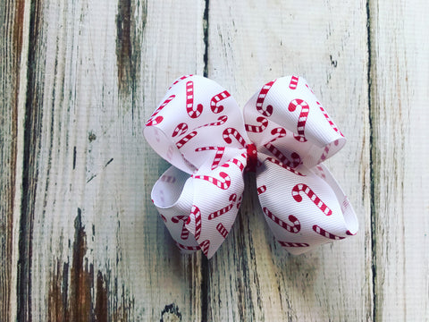 Small candy cane Bow