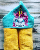 Unicorn hooded towel