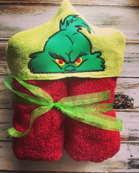 The Grinch Hooded Towel