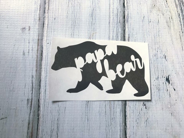 Papa Bear vinyl decal