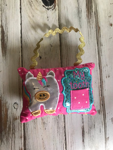Hanging Unicorn Tooth Fairy Pillow RTS