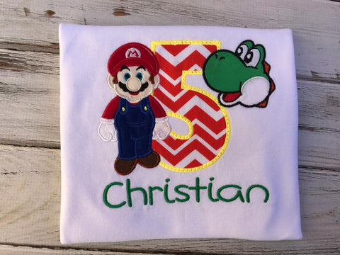 Mario and Yoshi Birthday shirt