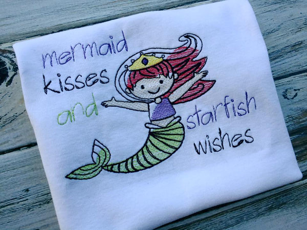 Mermaid Kisses and Starfish Wishes Shirt or onesie