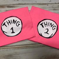 Thing 1 and Thing 2 shirts or onesies